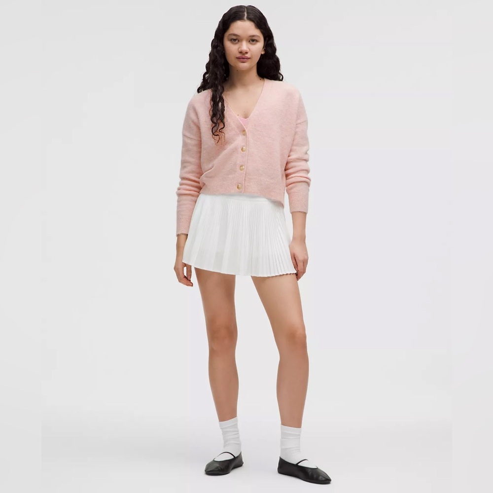 NWT LULULEMON Women's Alpaca Wool-Blend Cardigan Sweater - size small -pink mist